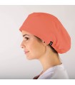 Gorro 4466 con elástico y Microfibra con tratamiento silvadur. Color Coral. Garys