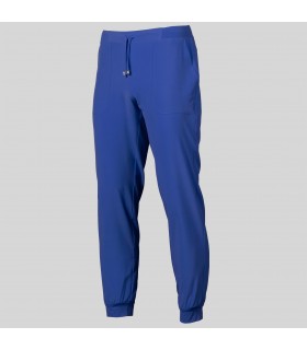 Pantalón Jogger 7047 de microfibra 360 con tratamiento SILVADUR. Color Azulina. Garys