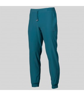 Pantalón Jogger 7047 de microfibra 360 con tratamiento SILVADUR. Color Verde petróleo. Garys