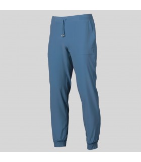 Pantalón Jogger 7047 de microfibra 360 con tratamiento SILVADUR. Color Azul Grisáceo. Garys