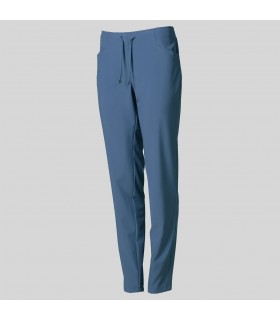Pantalón 7048 de mujer de microfibra 360 con tratamiento SILVADUR. Color Azul Grisáceo. Garys