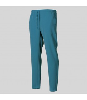 Pantalón 7049 Unisex de goma entera y cordón ajustable, con tejido X.LINEN. Color verde agua. Garys