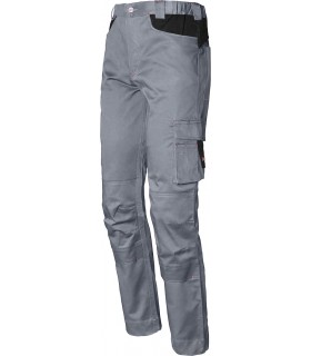 Pantalón de algodón elastizado con porta rodilleras 8731. ISSALINE1