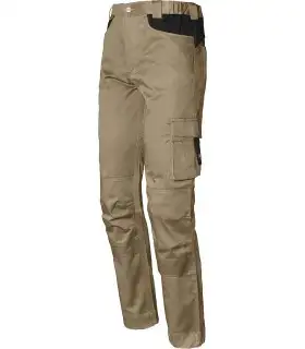 Pantalón de algodón elastizado con porta rodilleras 8731. ISSALINE3