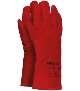 Guantes en serraje vacuno resistente a 100º 07121. PACK 6 und. ISSALINE 1
