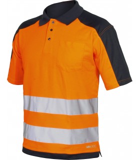 Polo 08190 de manga corta bicolor de alta visibilidad. Issa Line