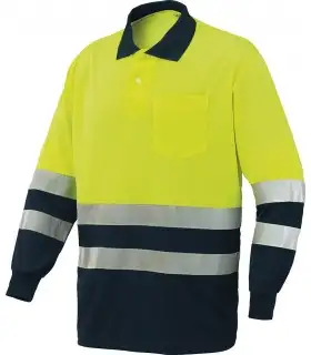 Polo de alta visibilidad de manga larga bicolor 8587. ISSALINE1
