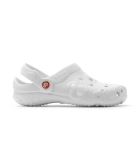 Zueco GLOBULE color blanco unisex vista lateral. Antideslizantes. Schu´zz