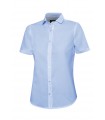 Camisa 405010 de mujer de manga corta color celeste. Velilla