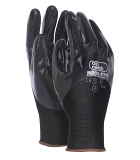 Guantes Oil Catch con dorso revestido en nitrilo 07288. PACK 12 und. ISSALINE