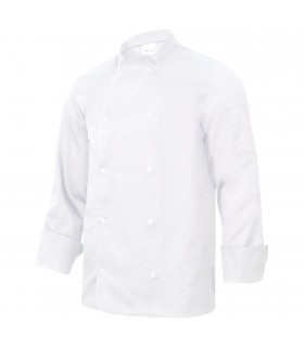 Casaca 405206 de cocinero. Manga larga color blanco. Velilla blanco