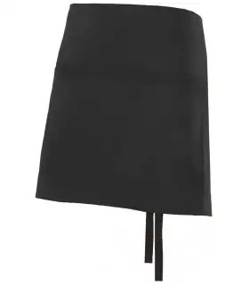 Delantal corto SUBIRAT con bolsillo de 3 compartimentos. Velilla negro