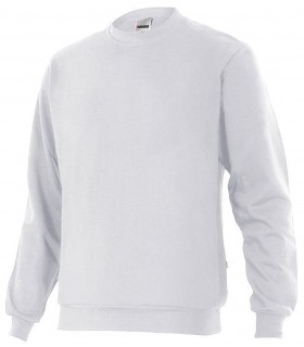 Sudadera 105701 unisex. Cuello redondo. blanco Velilla