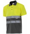 Polo bicolor 173 alta visibilidad. Manga corta. 2 Velilla