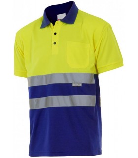 Polo bicolor 173 alta visibilidad. Manga corta. 4 Velilla