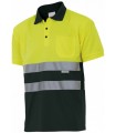 Polo bicolor 173 alta visibilidad. Manga corta. 9 Velilla