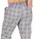 Pantalón 7772 estampado. Media cintura elástica. Cuadro gris claro espalda. Garys cuadros gris detalle