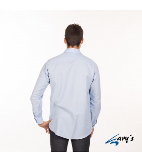 Camisa 2952 manga larga de hombre. REDLINE. Celeste espalda. Garys