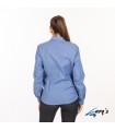 Blusa 2884 manga larga de mujer con cuello Camisero. REDLINE. Azulina espalda. Garys