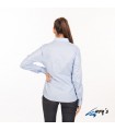 Blusa 2884 manga larga de mujer con cuello Camisero. REDLINE. Gris espalda. Garys