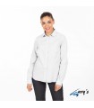 Blusa 2884 manga larga de mujer con cuello Camisero. REDLINE. Blanco pecho. Garys