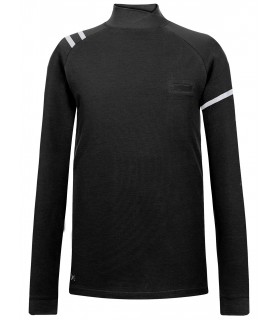 Polo 4824 de Manga larga y cuello asimetrico color negro. Monza