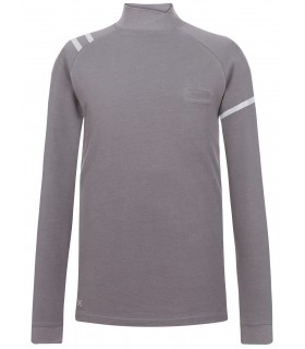 Polo 4824 de Manga larga y cuello asimetrico color gris. Monza