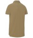 Polo piqué 3016. Manga corta color beige espalda. Monza