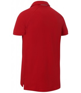 Polo piqué 3016. Manga corta color rojo espalda. Monza