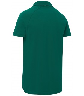 Polo piqué 3016. Manga corta color verde espalda. Monza