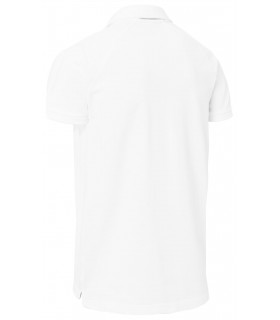 Polo piqué 3016. Manga corta color blanco espalda. Monza