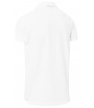Polo piqué 3016. Manga corta color blanco espalda. Monza