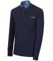 Polo 4825 interlock. Manga larga. Cuello camisero. Monza