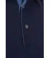 Polo 4825 interlock. Manga larga. Cuello camisero botones. Monza
