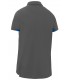 Polo 3017 Manga corta. Cuello camisero gris espalda. Monza