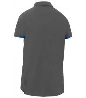 Polo 3017 Manga corta. Cuello camisero gris espalda. Monza
