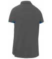 Polo 3017 Manga corta. Cuello camisero gris espalda. Monza