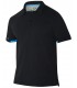Polo 3017 Manga corta. Cuello camisero negro. Monza