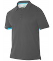 Polo 3017 Manga corta. Cuello camisero gris. Monza