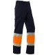 Pantalón 4761. Monza. Alta visibilidad color marino y naranja.