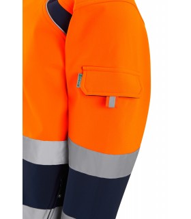Cazadora 4756. Monza. Tejido Softshell. Alta visibilidad detalle uno.