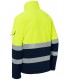 Cazadora 4756. Monza. Tejido Softshell. Alta visibilidad marino y amarillo espalda.