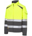 Cazadora 4756. Monza. Tejido Softshell. Alta visibilidad amarillo y gris.