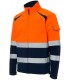 Cazadora 4756. Monza. Tejido Softshell. Alta visibilidad naranja y marino.