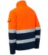 Cazadora 4756. Monza. Tejido Softshell. Alta visibilidad naranja y marino espalda.