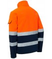 Cazadora 4756. Monza. Tejido Softshell. Alta visibilidad naranja y marino espalda.