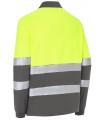 Polo 4754. Monza. Manga larga. Alta visibilidad amarillo y gris espalda.
