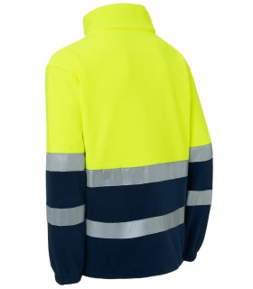 Forro Polar 4750. Monza. Alta visibilidad amarillo y marino espalda.