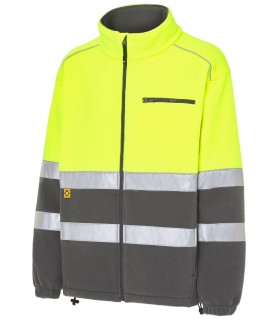 Forro Polar 4750. Monza. Alta visibilidad amarillo y gris.