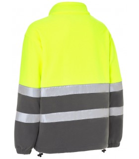 Forro Polar 4750. Monza. Alta visibilidad amarillo y gris espalda.